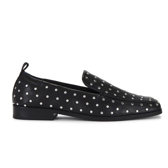 Dolce Vita Beny Stud Black Leather Loafers Size 7.5 - Picture 2 of 9